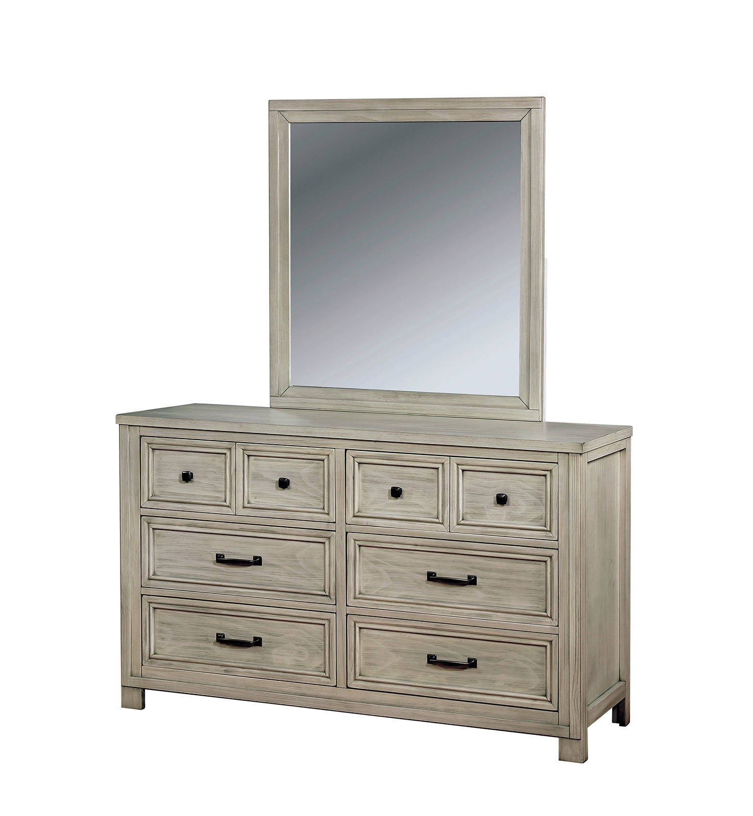 Furniture Of America Cm7365wh D Tywyn Antique White Dresser Mirror
