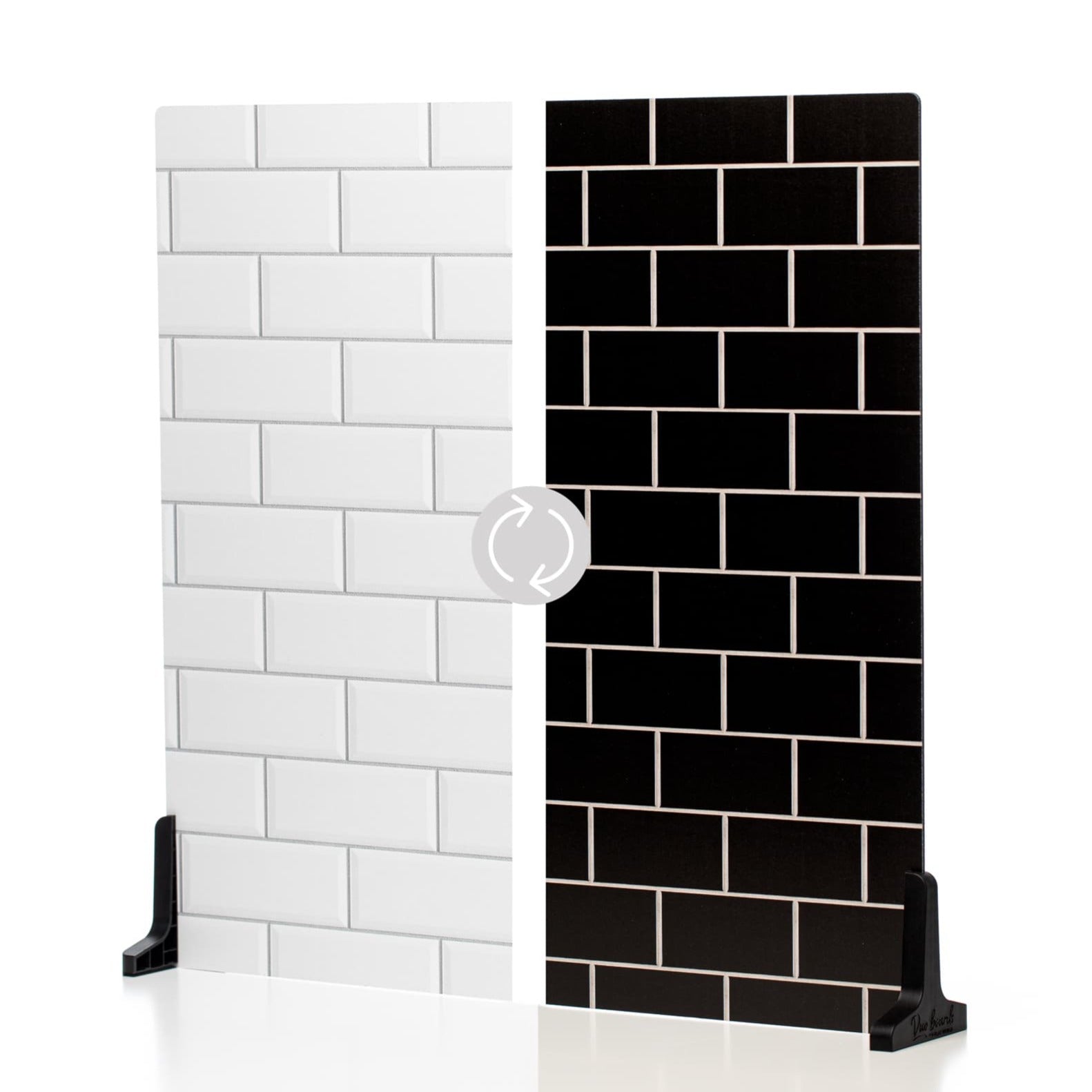 Image of White Subway Tile/Ebony Subway Tile