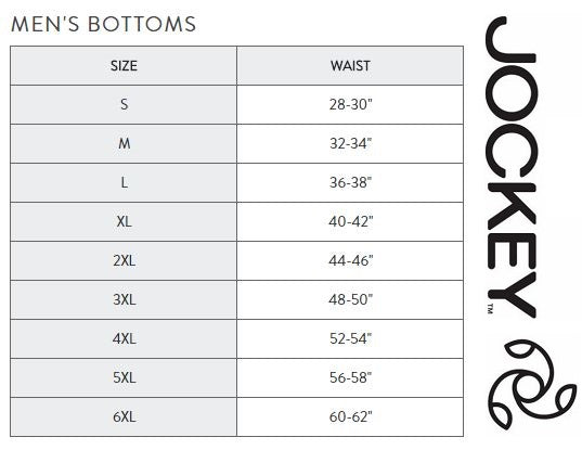 Jockey Boxer Briefs Size Chart