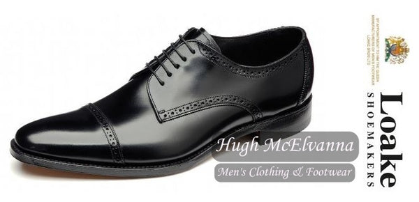 Loake Black Laced Goodyear Welt Shoe 