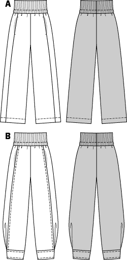 Burda Style B7400 Trousers Sewing Pattern 7400 - Patterns and Plains