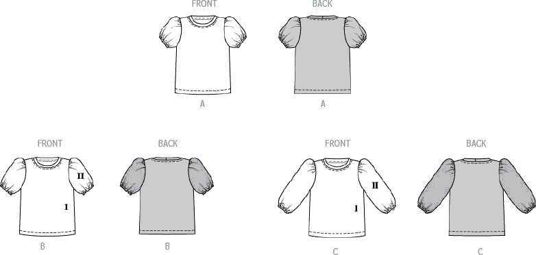 Burda Style Pattern 5809 Misses Shirt B5809 Line Art From Patternsandplains.com