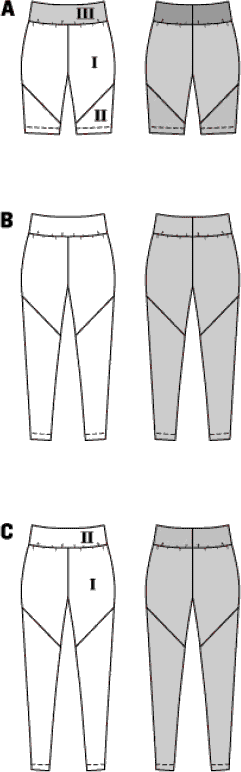 Burda Style Pattern 5850 Misses Leggings B5850 Line Art From Patternsandplains.com