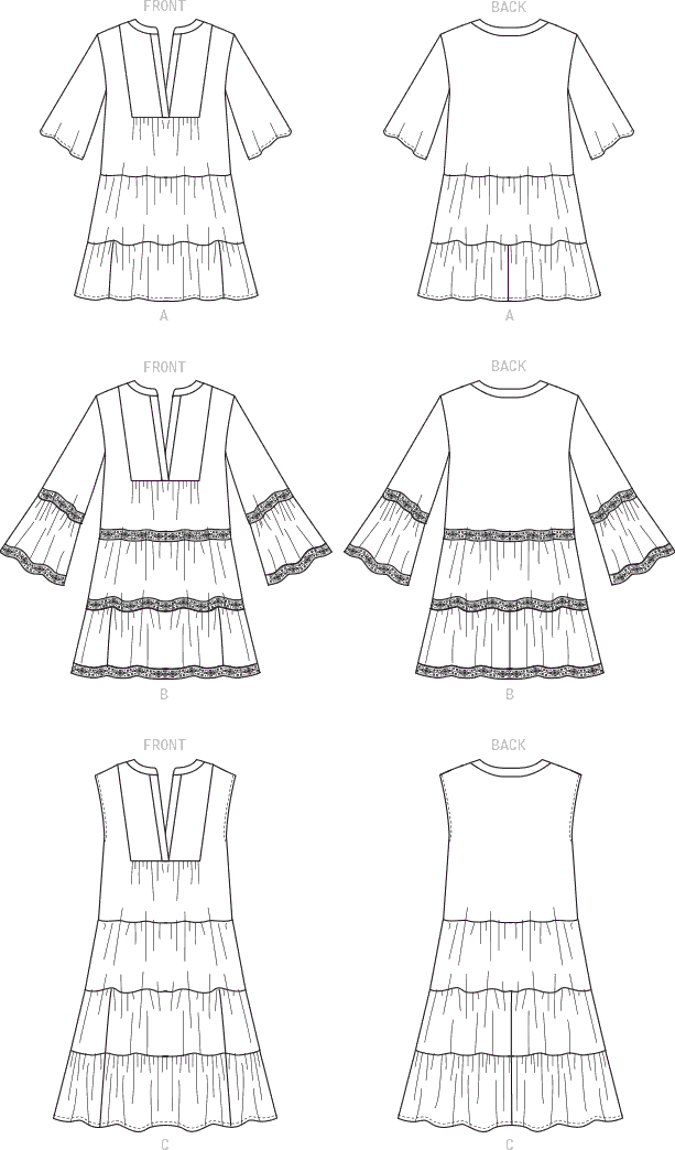 McCall's Pattern M8090 #MarinaMcCalls Misses Dresses and Belt 8090 Line Art From Patternsandplains.com
