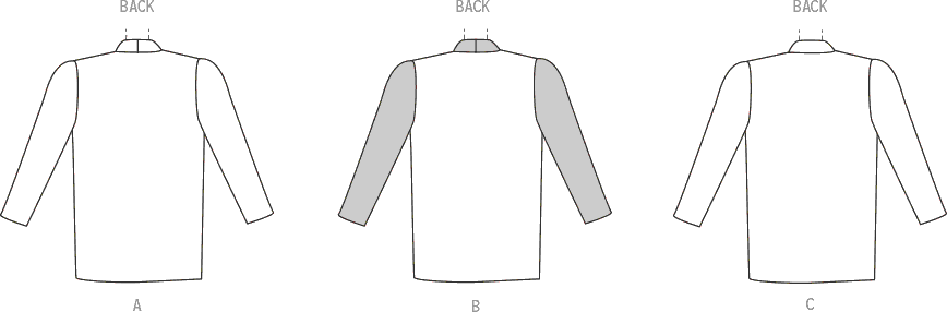 McCall's Pattern M8433 Misses Jacket 8433 Line Art From Patternsandplains.com