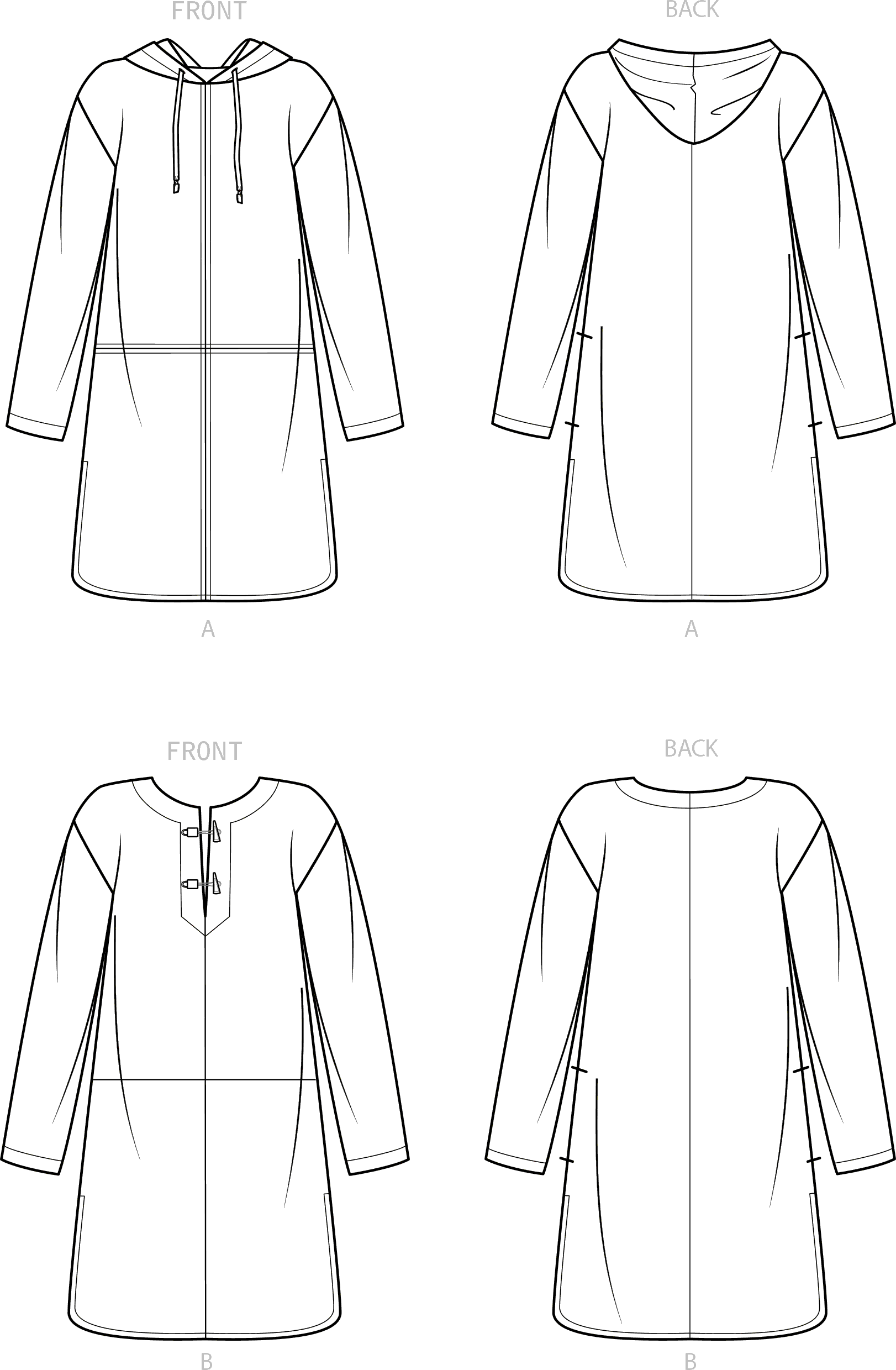 New Look Sewing Pattern N6706 Misses Jackets 6706 Line Art From Patternsandplains.com