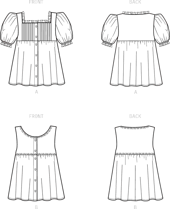 New Look Sewing Pattern N6719 Misses Tops 6719 Line Art From Patternsandplains.com