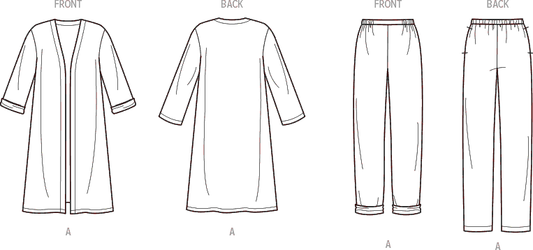 New Look Sewing Pattern N6770 Misses Jacket and Pants 6770 Line Art From Patternsandplains.com
