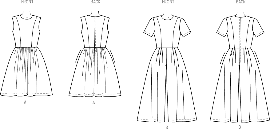 New Look Sewing Pattern N6777 Misses Dress and Jumpsuit 6777 Line Art From Patternsandplains.com