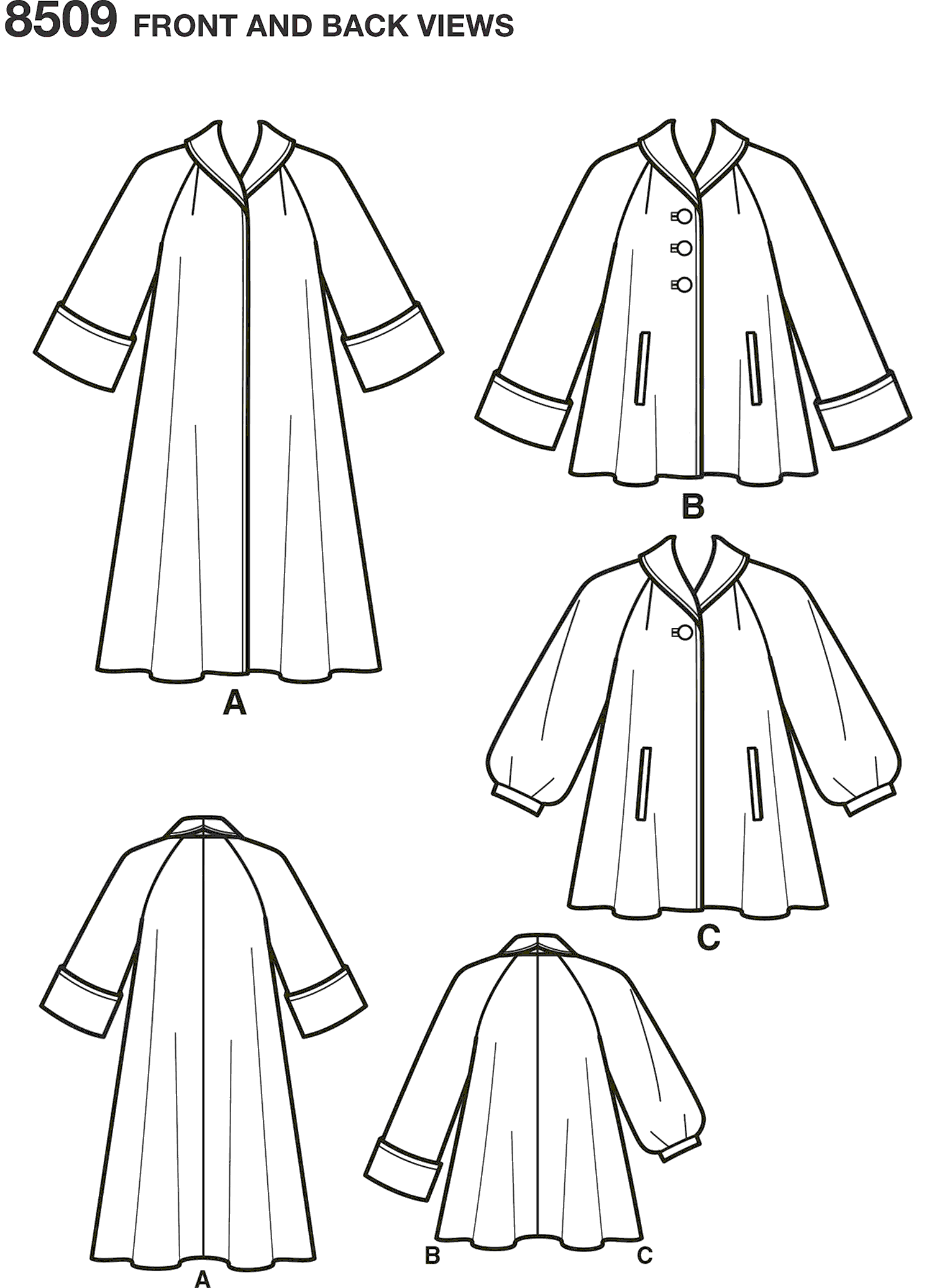 Simplicity Pattern 8509 Misses' Vintage Coat or Jacket - Patterns and ...