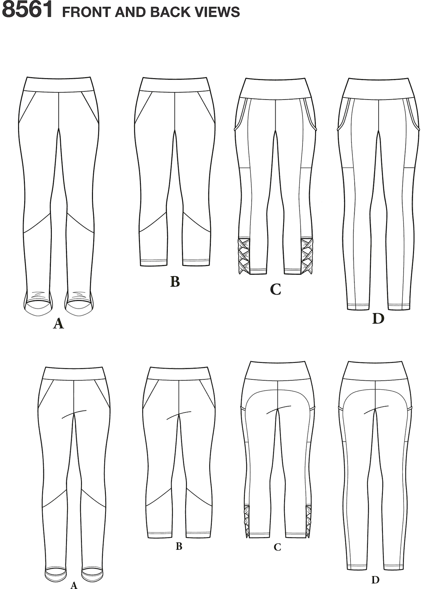 Simplicity Pattern 8561 Women’s Leggings - Patterns and Plains