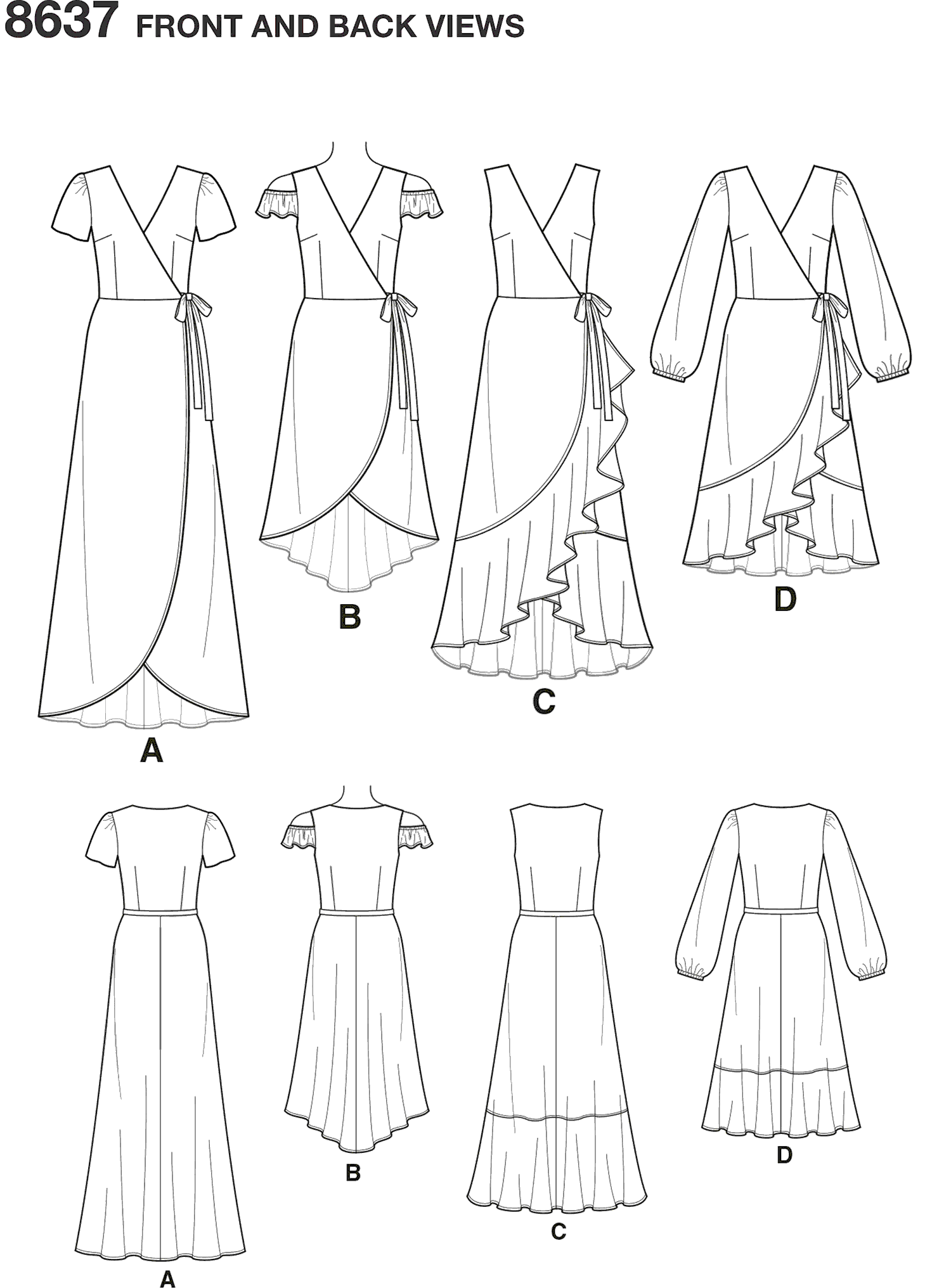 Simplicity Pattern 8637 Women’s Wrap Dress - Patterns and Plains