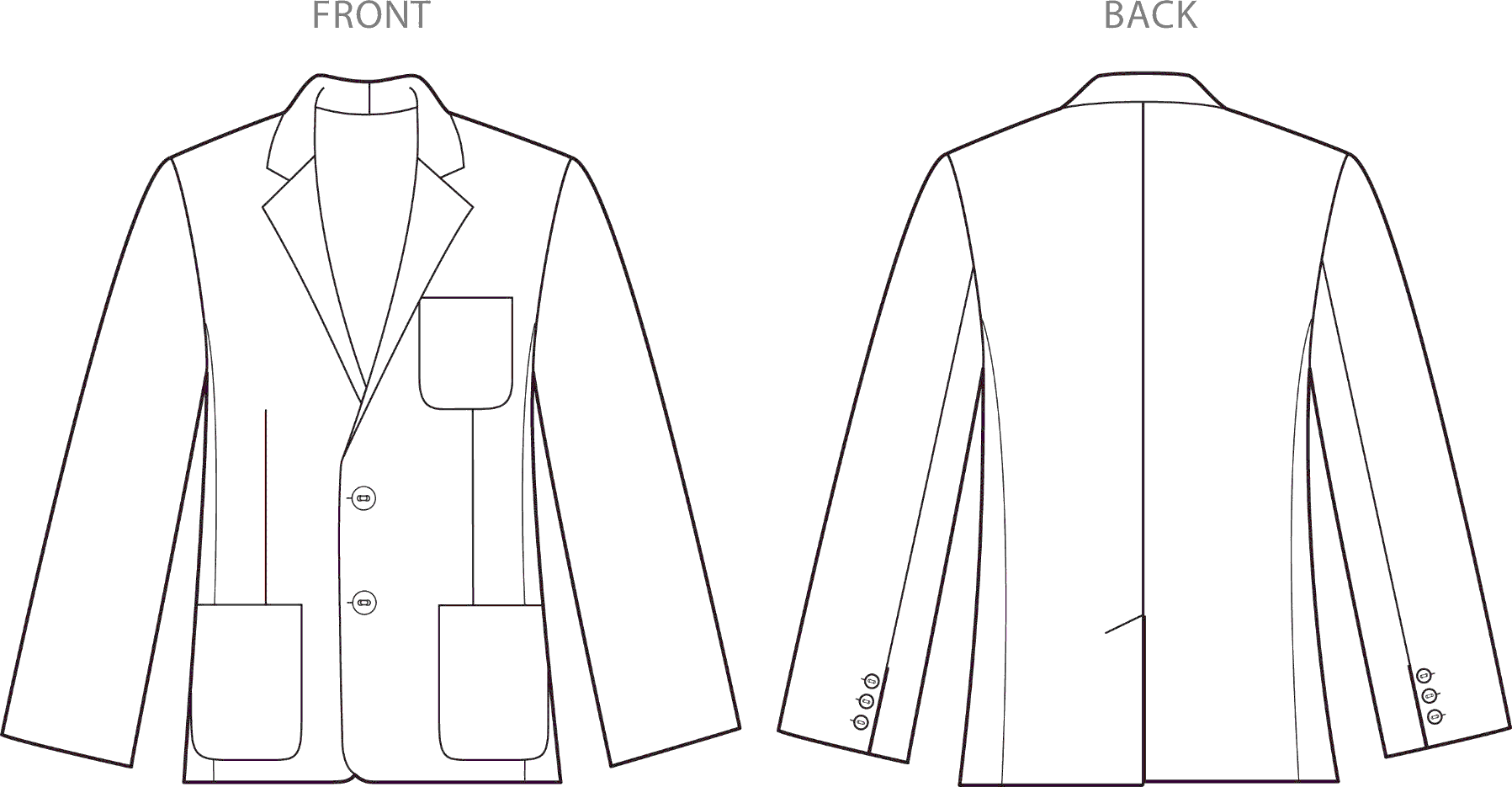 Simplicity Sewing Pattern S8962 Mens Lined Blazer 8962 Line Art From Patternsandplains.com