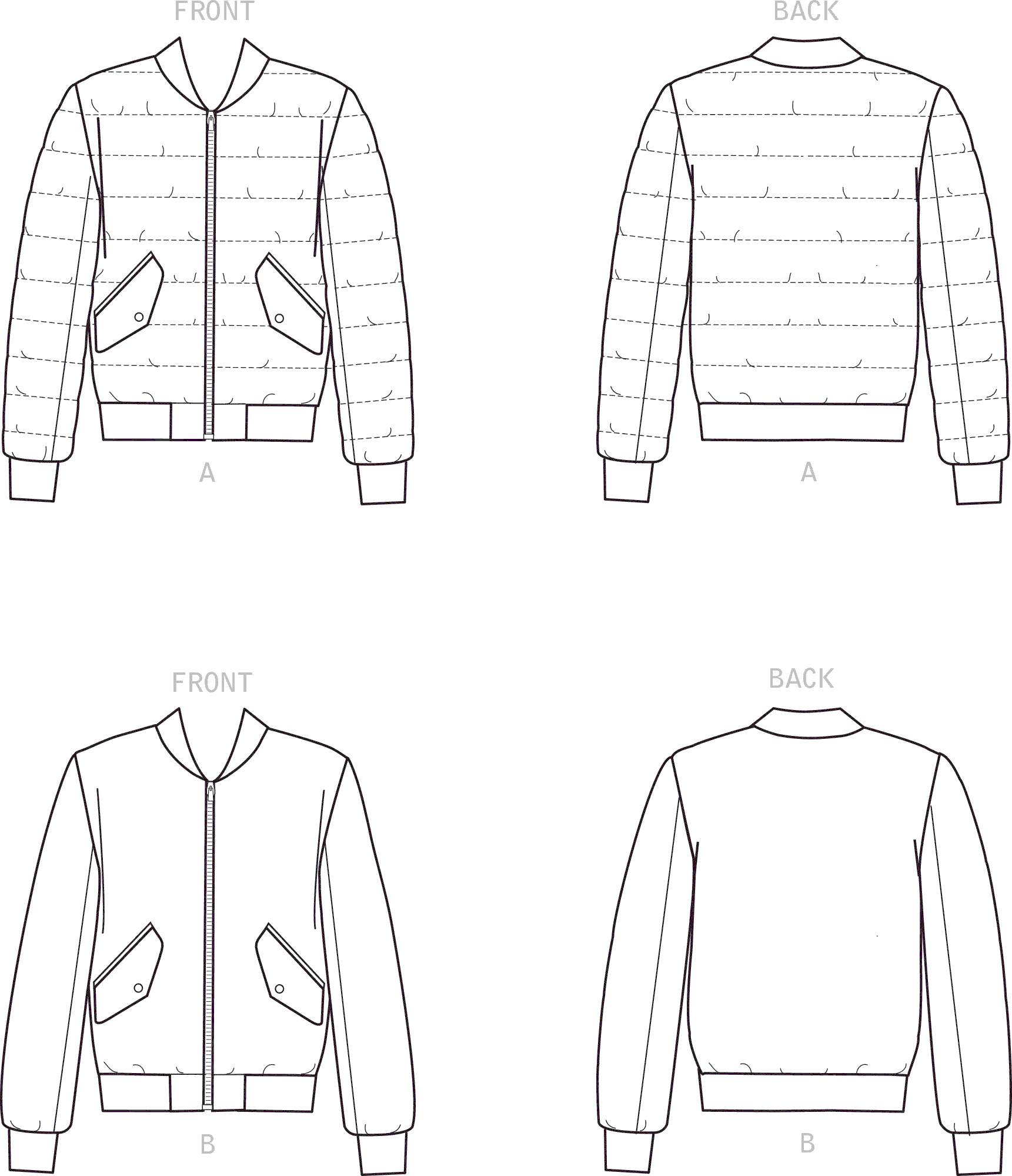 Simplicity Sewing Pattern S9190 Mens Jacket 9190 Line Art From Patternsandplains.com