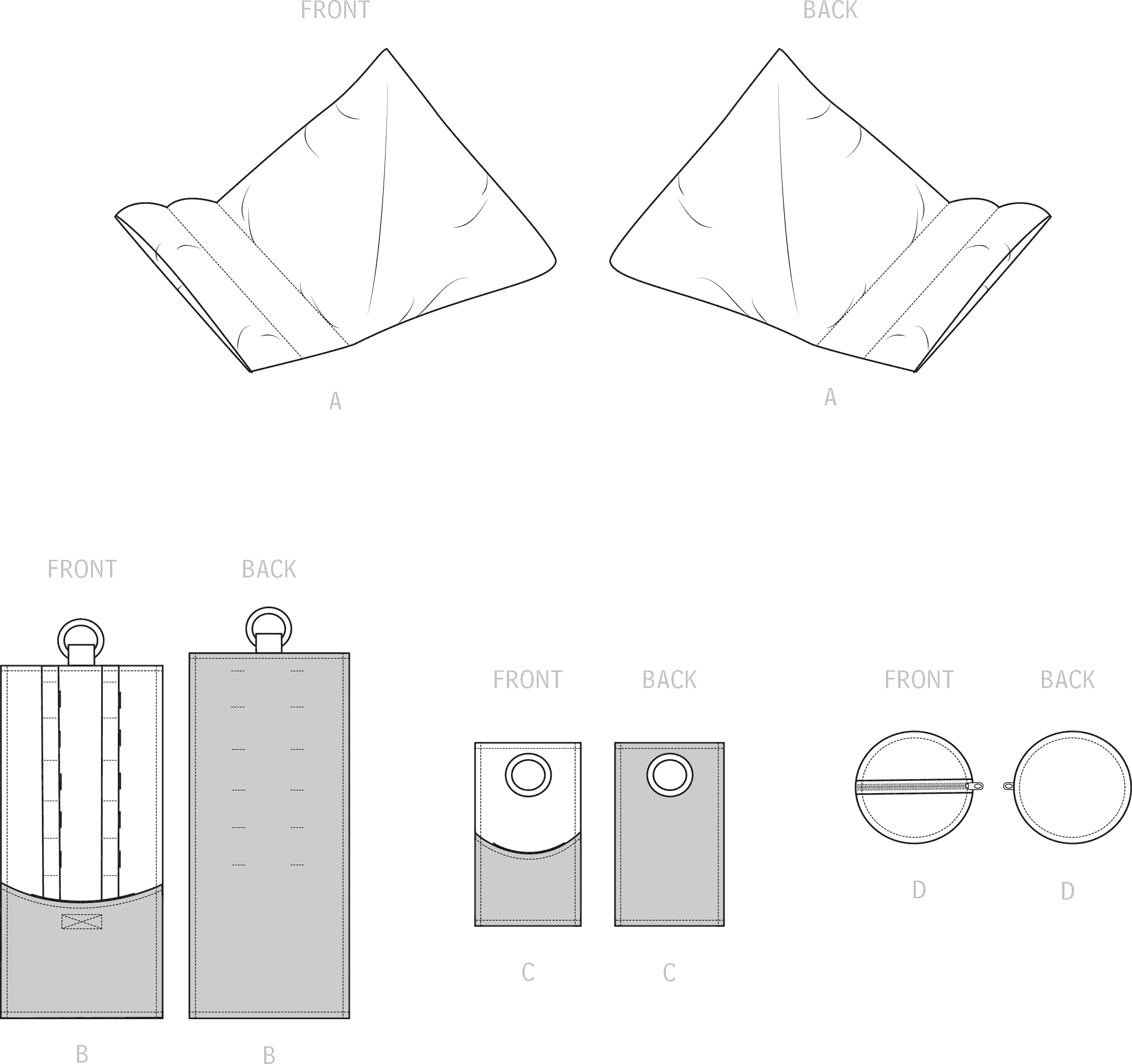 Simplicity Sewing Pattern S9514 Tech Accessories 9514 Line Art From Patternsandplains.com