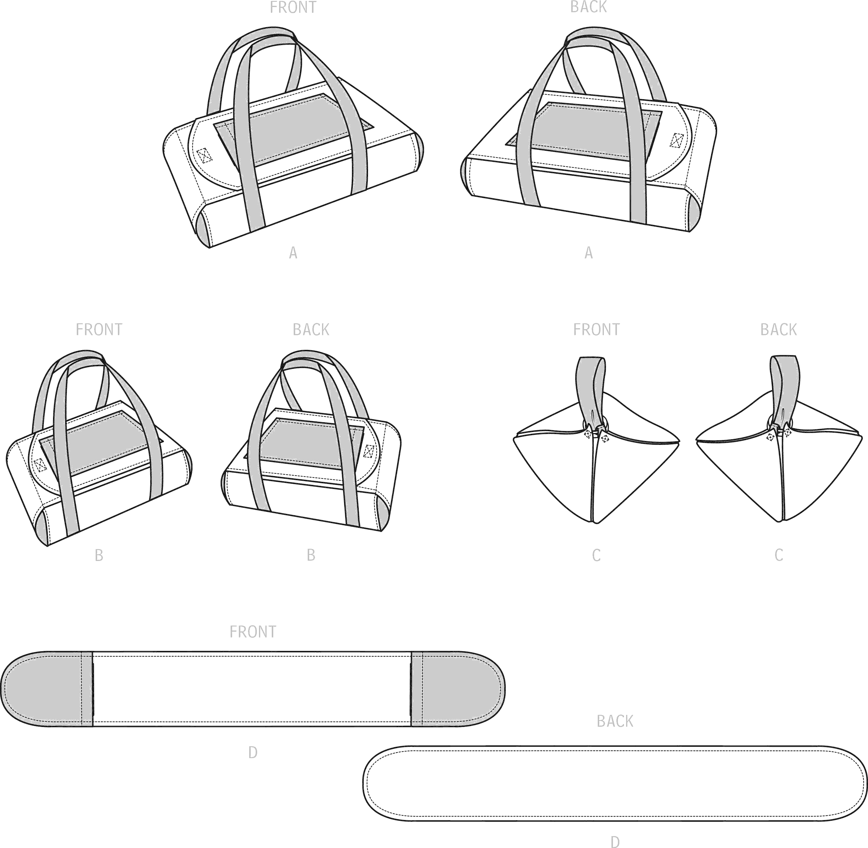 Simplicity Sewing Pattern S9522 Casserole Carriers Pie Holder and Double Oven Mitt 9522 Line Art From Patternsandplains.com