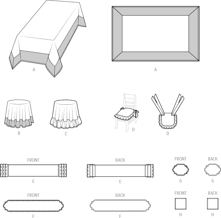 Simplicity Sewing Pattern S9815 Tabletop Décor 9815 Line Art From Patternsandplains.com