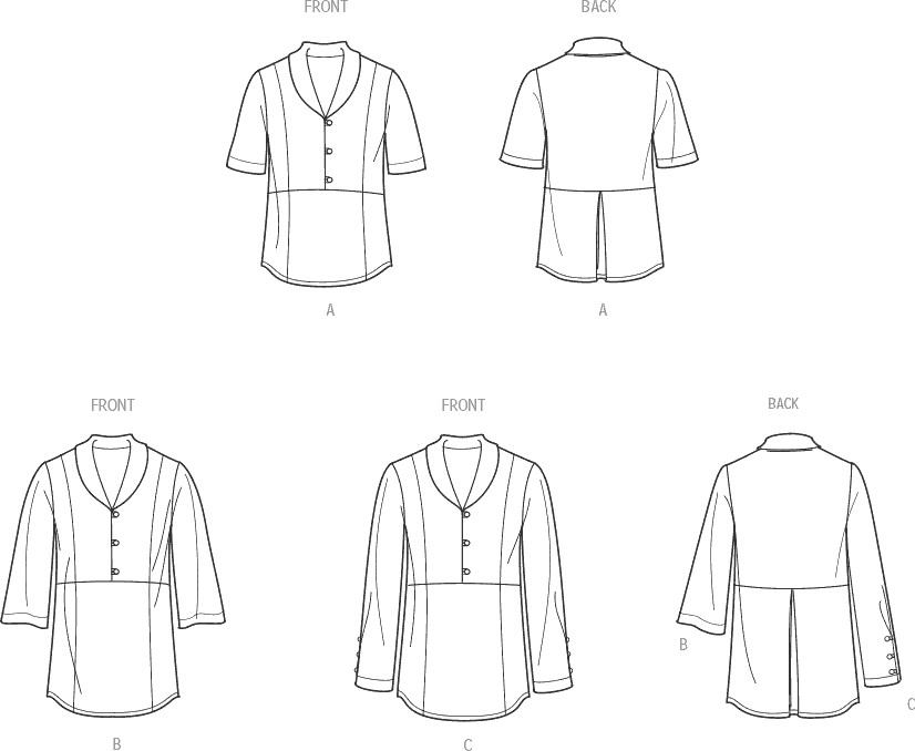 Simplicity Sewing Pattern S9889 Misses Tops 9889 Line Art From Patternsandplains.com