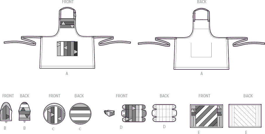 Simplicity Sewing Pattern S9942 Kitchen Accessories by Carla Reiss Design 9942 Line Art From Patternsandplains.com