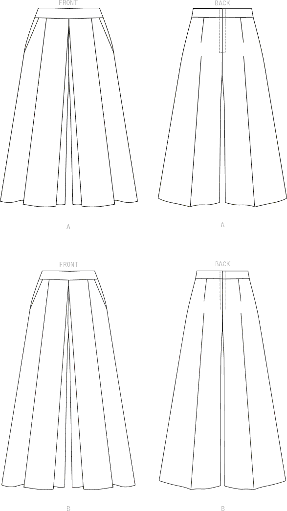 Vogue Pattern V1685 Misses Pants 1685 Line Art From Patternsandplains.com