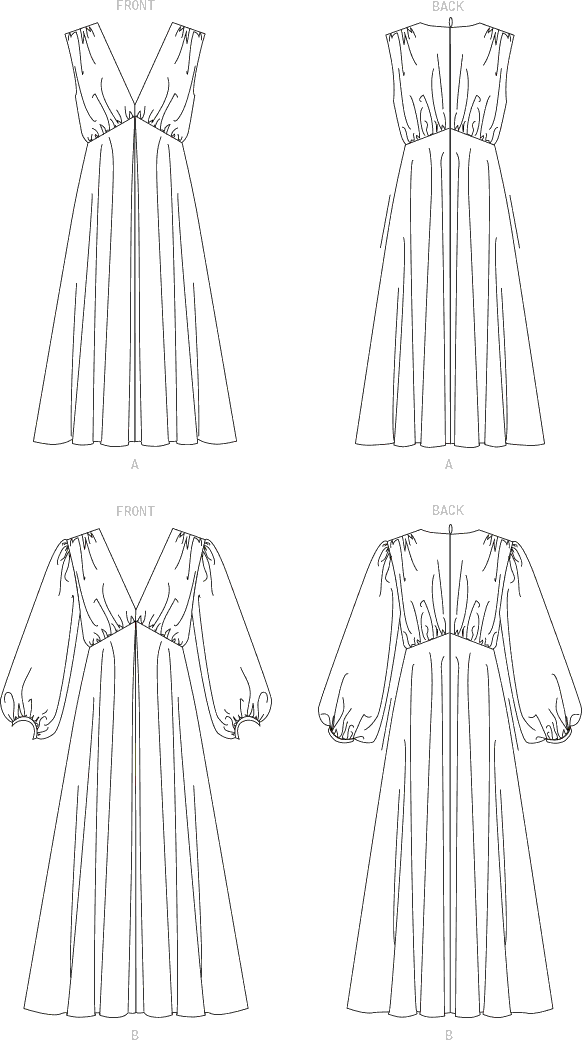 Vogue Pattern V1699 Misses Dress 1699 Line Art From Patternsandplains.com