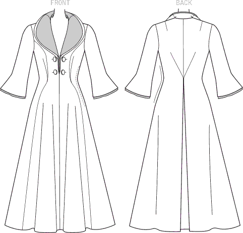 Vogue Pattern V1738 Misses' Wide-Collar, Fit-and-Flare Dress 1738 ...