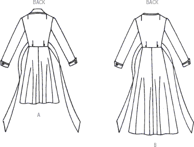 Vogue Pattern V2000 Misses DVF Wrap Dress by Diane Von Furstenberg 2000 Line Art From Patternsandplains.com