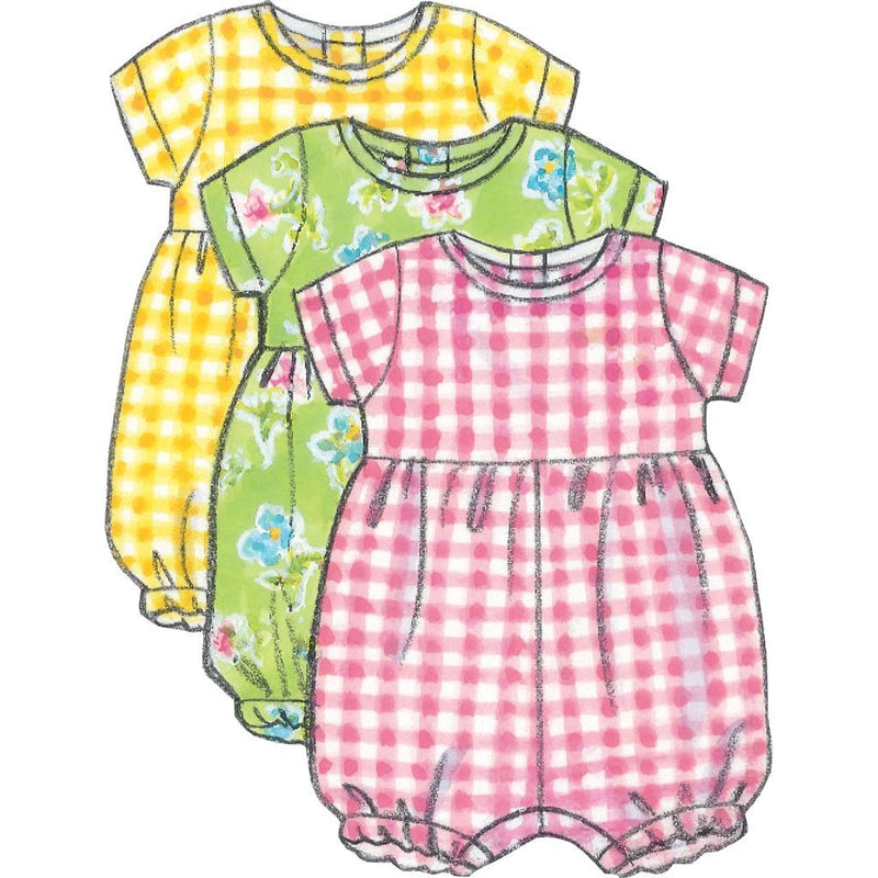 Butterick Pattern B5624 Infants' Dress, Jumper, Romper, Jumpsuit ...