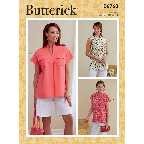 Butterick Pattern B6768 MISSES' TOP 6768 - Patterns and Plains
