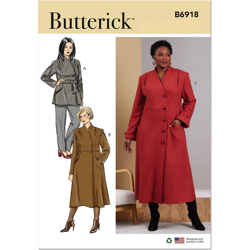 Butterick Pattern B6918 Women's Coat 6918 - Patterns and Plains