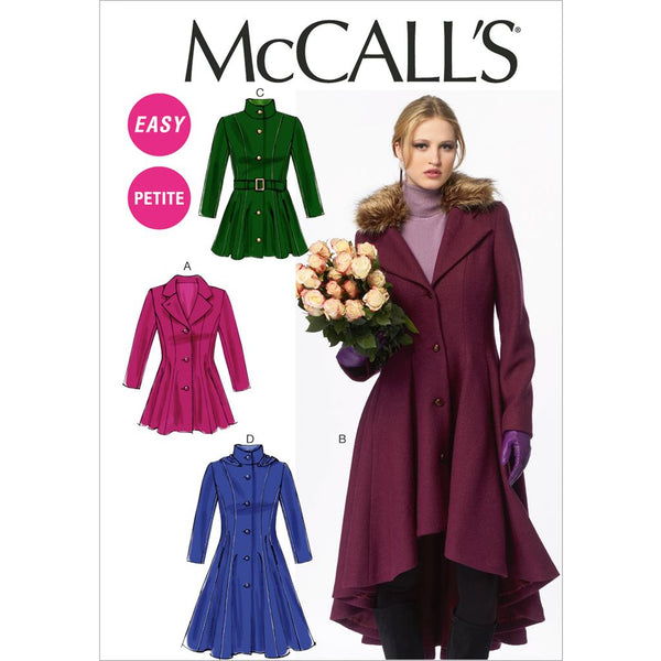 McCall's Pattern M6800 Misses' / Miss Petite Lined Coats, Belt and ...
