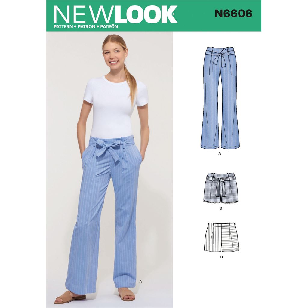 New Look Sewing Pattern N6606 Misses' Pant and Shorts 6606 - Patterns ...