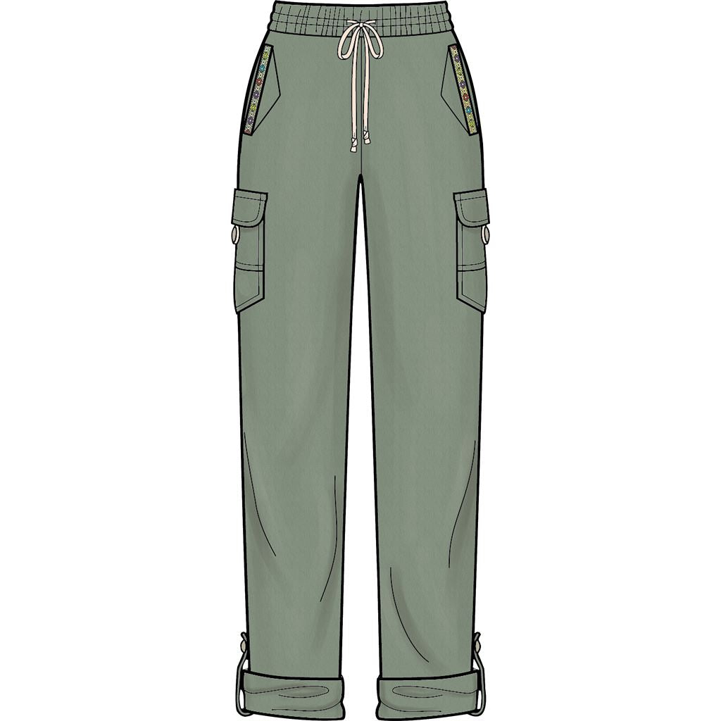 patterned cargo pants