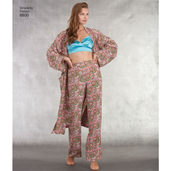 Pattern S8800 Misses' Robe, Pants, Top and Bralette 8800 - Patterns and ...