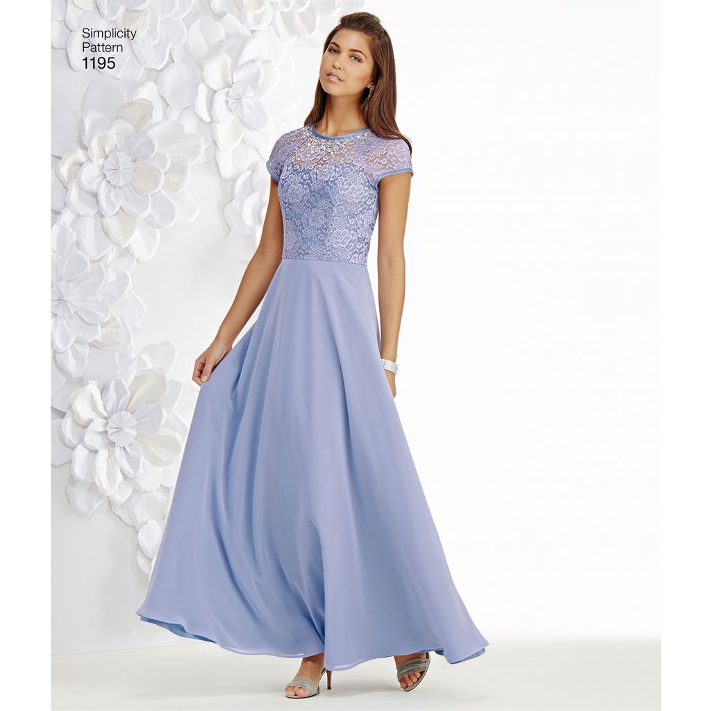 Simplicity Pattern 1195 Women's and Petite Special Occasion Dress