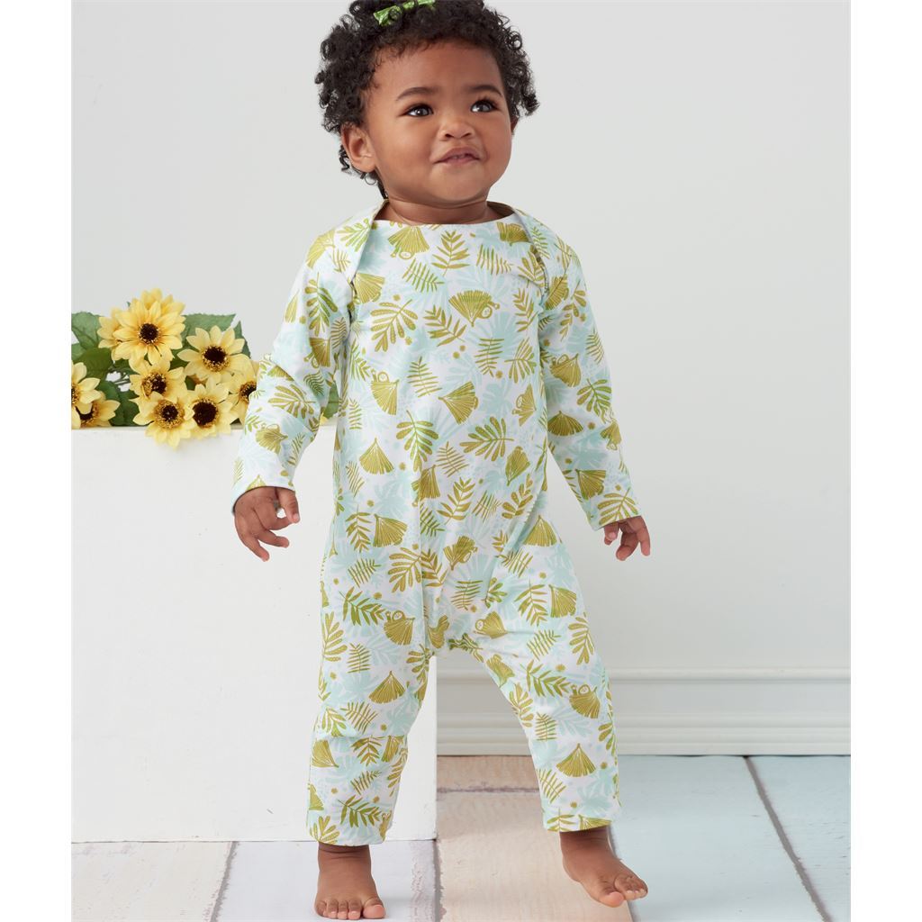 Simplicity Sewing Pattern S9282 Babies' Knit Dress, Romper & Diaper ...