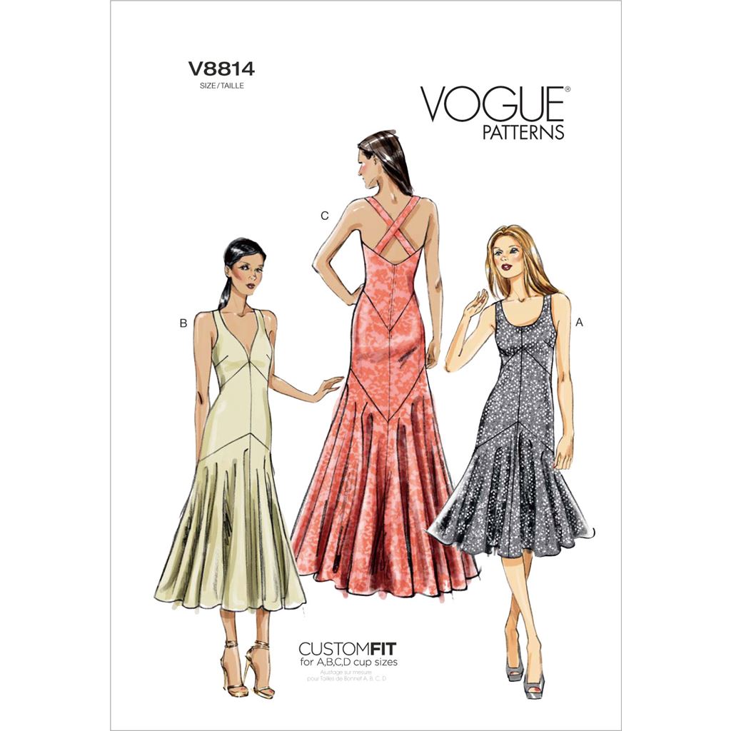 Vogue Pattern V8814 Misses Dress 8814 Patterns And Plains