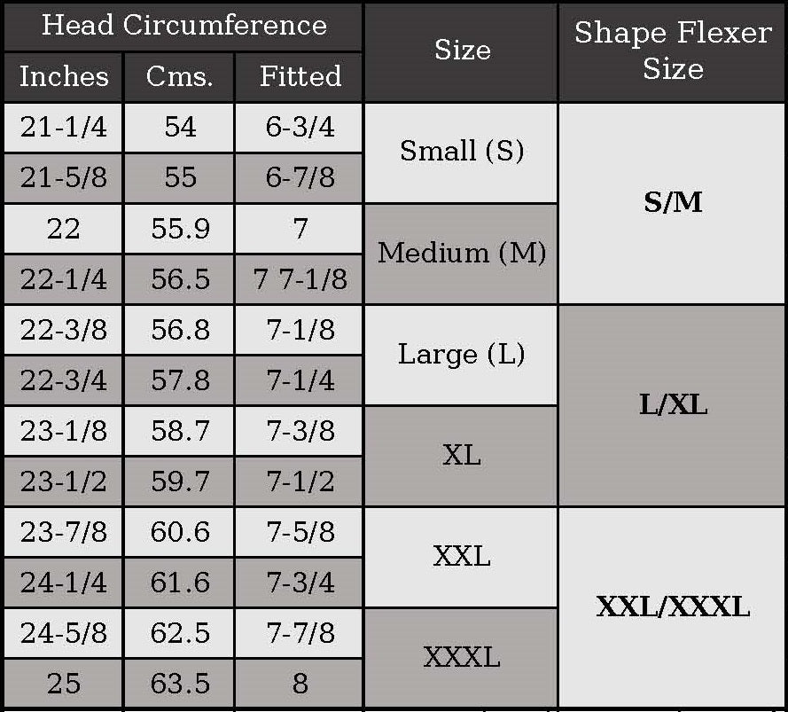 Sizing And Specifications Shape Flexer Shape Flexer Sunhats