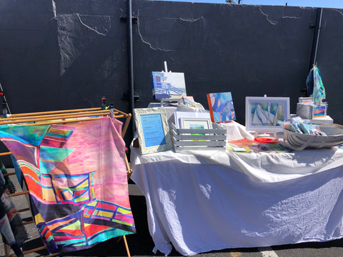 Art set up at local fair