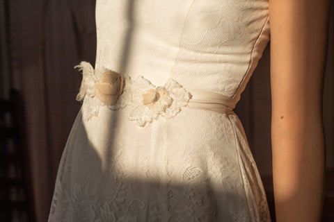 bridal flower sash