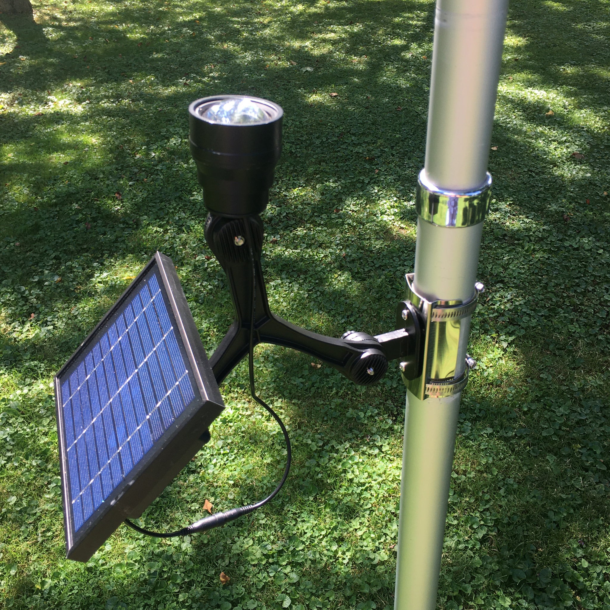 flag pole with solar light kit