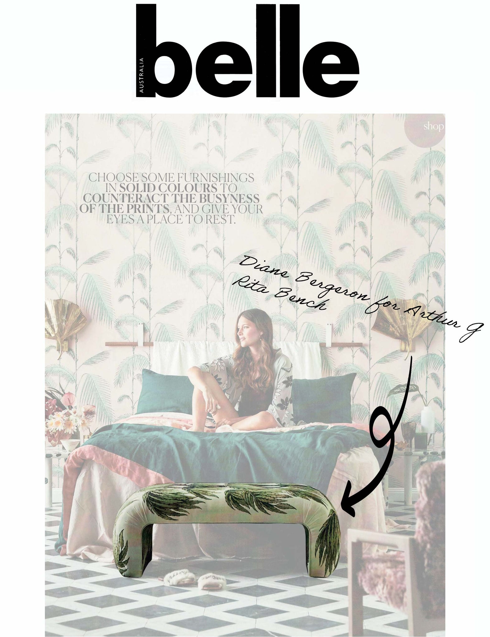 Belle Magazine - Rita Bench