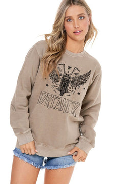 Dreamer Graphic French Terry Pullover