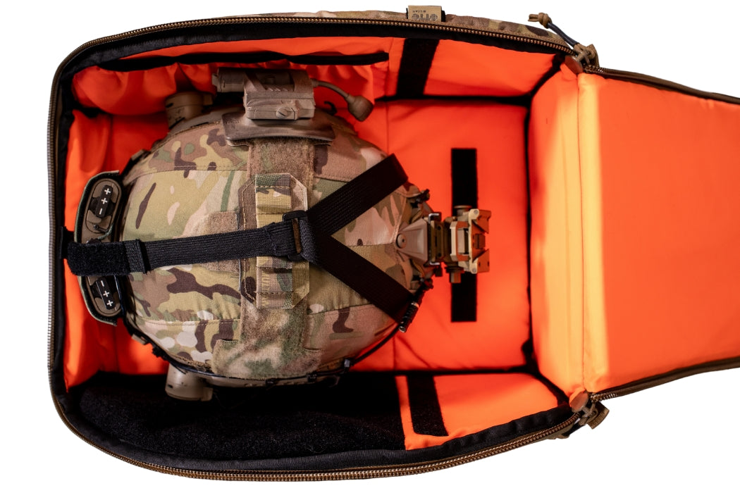 Otte V2 Tactical Helmet Bag with integrated space for mounted night vision goggles