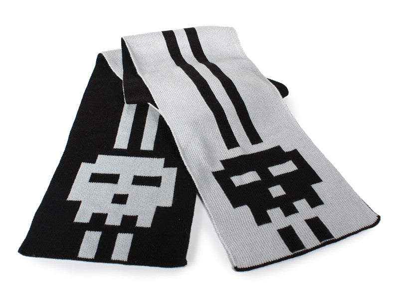 pixel skull scarves