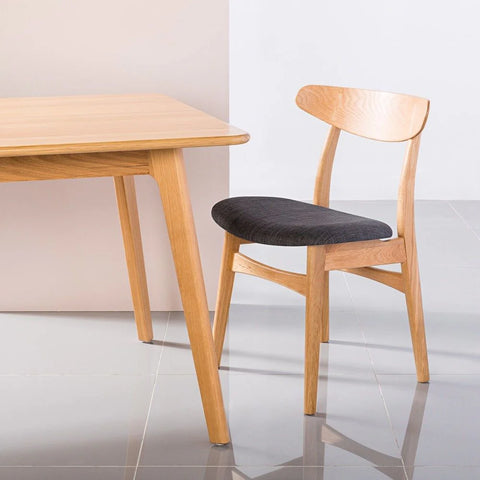 Astrid grey oak dining chair