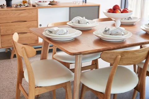 oak dining set and sideboard