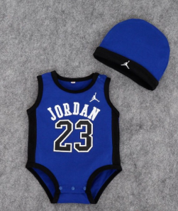 2pc Set Onesie Jordan Jersey + Beanie 