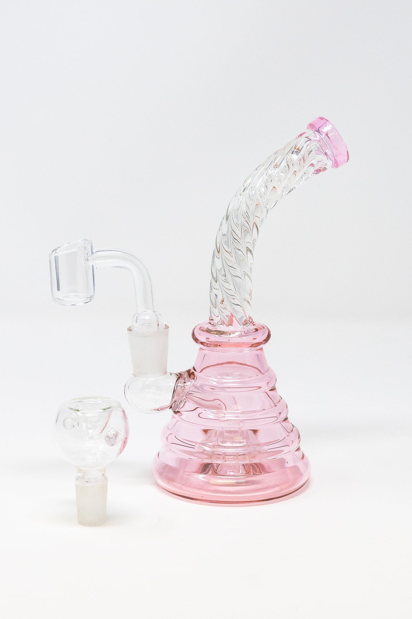 Buy 7" Pink Twisted Shower Rig Online – StonedGenie.com