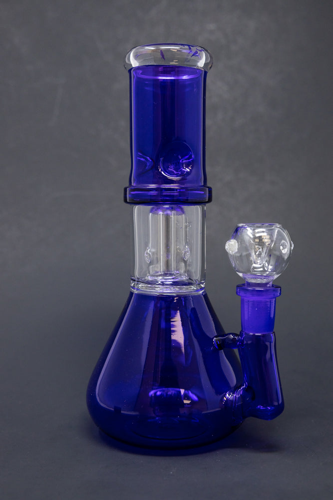 8 Blue Beaker Base Bong w/ Ice Catcher and Percolator